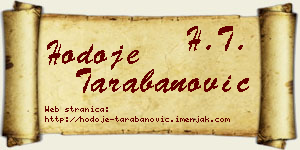 Hodoje Tarabanović vizit kartica